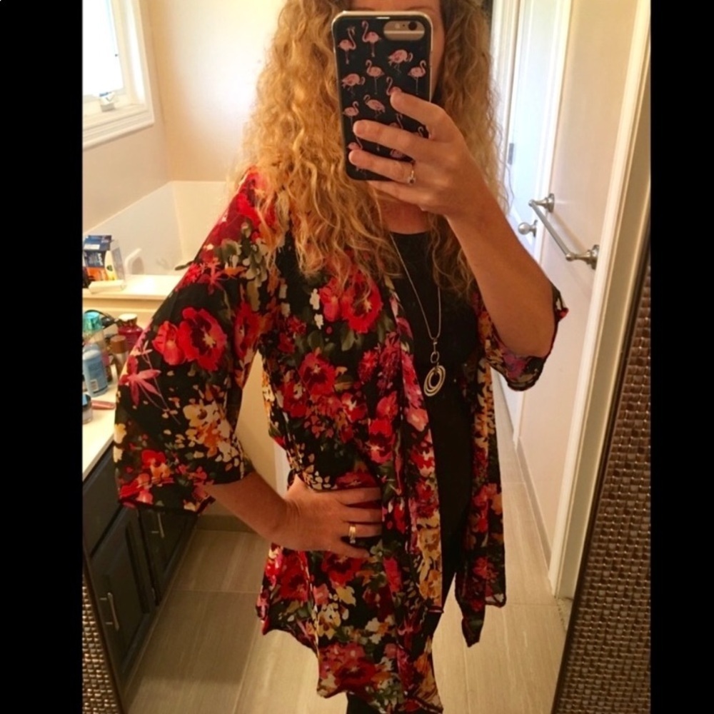Multi Color Kimono Blouse - Picture 6 of 7